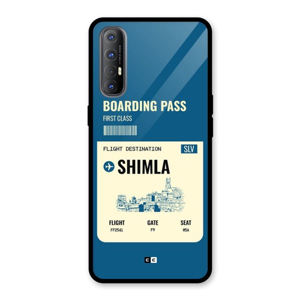 Shimla Boarding Pass Glass Back Case for Oppo Reno3 Pro