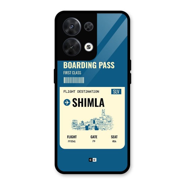 Shimla Boarding Pass Glass Back Case for Oppo Reno8 5G