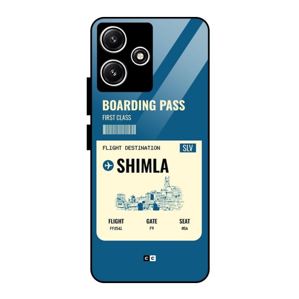 Shimla Boarding Pass Glass Back Case for Poco M6 Pro