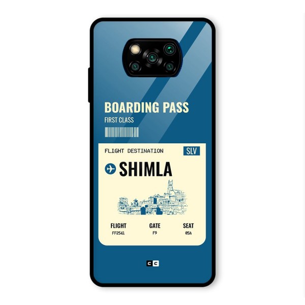 Shimla Boarding Pass Glass Back Case for Poco X3 Pro