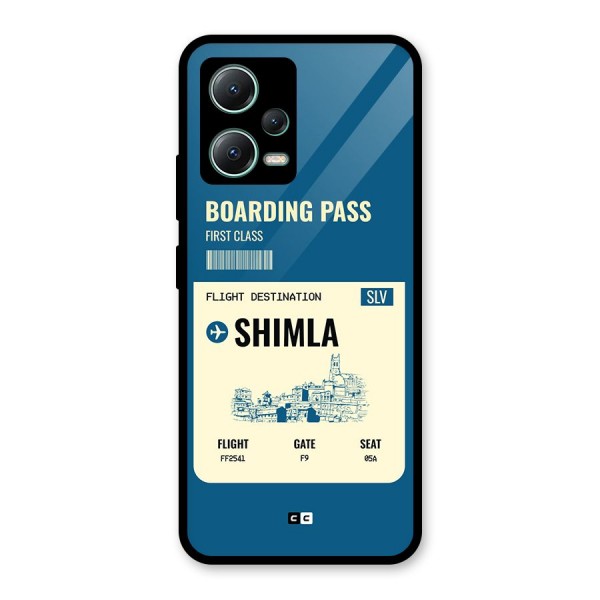 Shimla Boarding Pass Glass Back Case for Poco X5