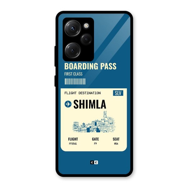 Shimla Boarding Pass Glass Back Case for Poco X5 Pro