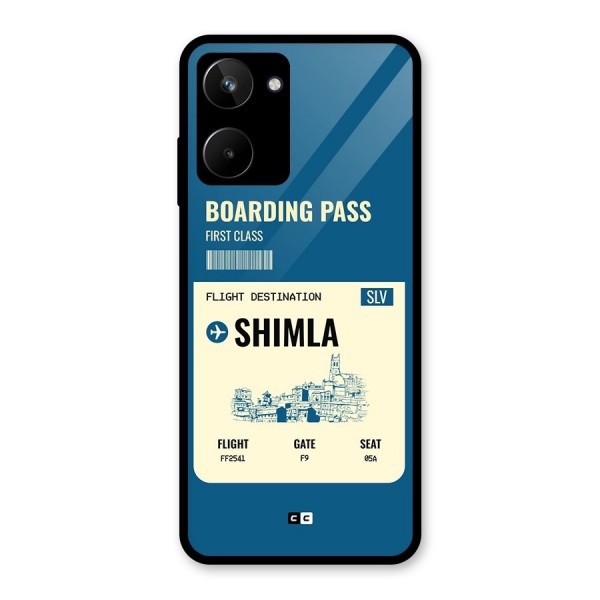 Shimla Boarding Pass Glass Back Case for Realme 10