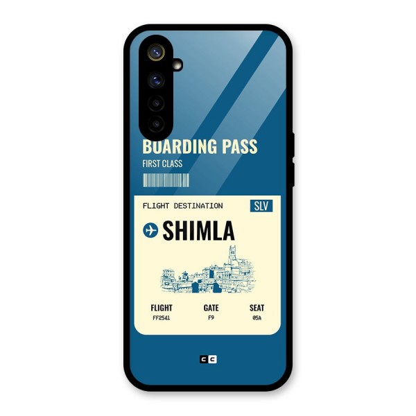 Shimla Boarding Pass Glass Back Case for Realme 6