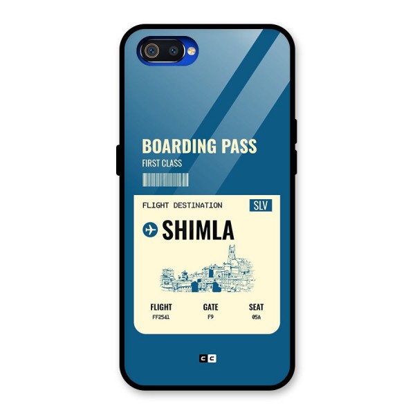 Shimla Boarding Pass Glass Back Case for Realme C2