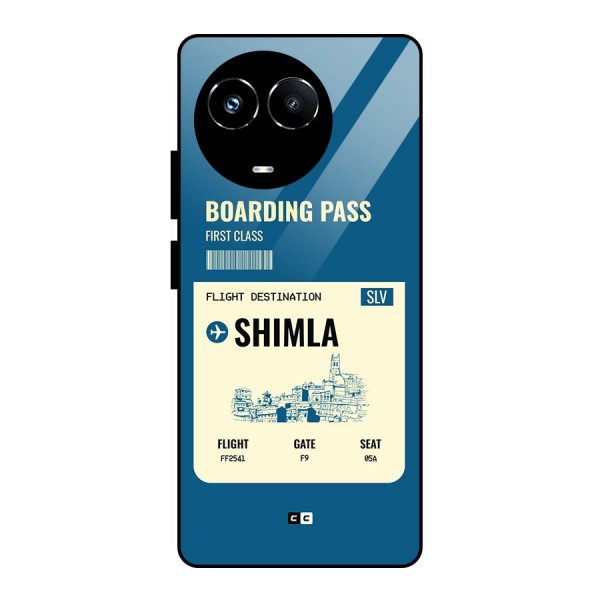 Shimla Boarding Pass Glass Back Case for Realme Narzo 60X