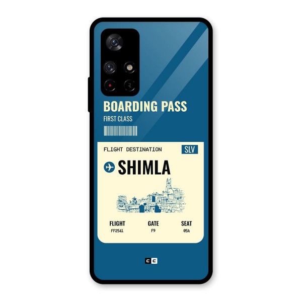 Shimla Boarding Pass Glass Back Case for Redmi Note 11T 5G