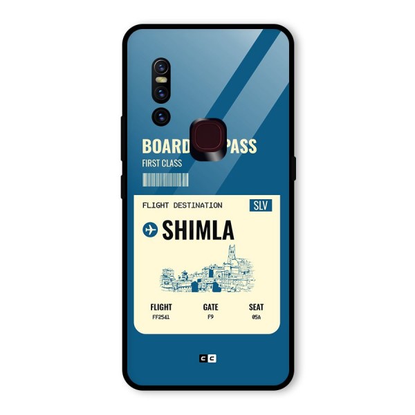 Shimla Boarding Pass Glass Back Case for Vivo V15