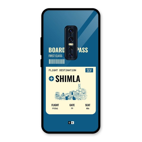 Shimla Boarding Pass Glass Back Case for Vivo V17 Pro