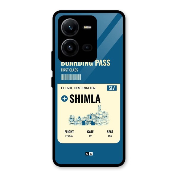 Shimla Boarding Pass Glass Back Case for Vivo V25