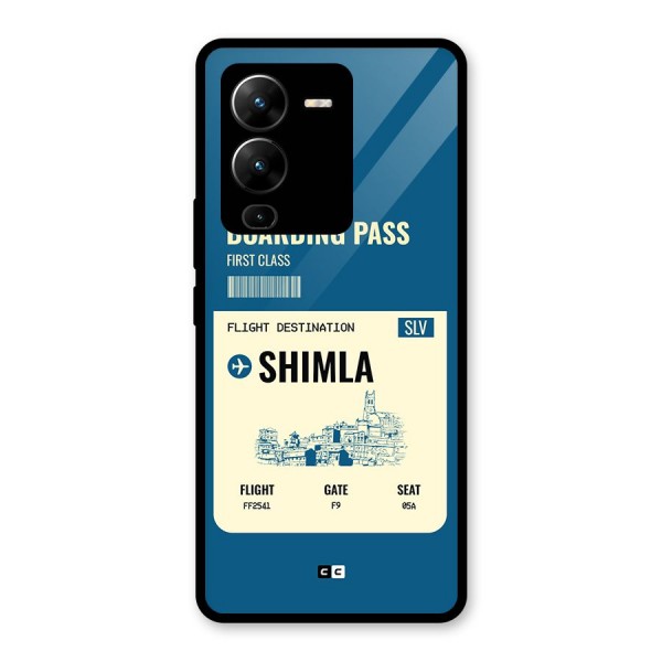 Shimla Boarding Pass Glass Back Case for Vivo V25 Pro