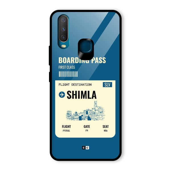 Shimla Boarding Pass Glass Back Case for Vivo Y12