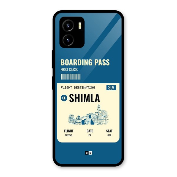 Shimla Boarding Pass Glass Back Case for Vivo Y15s