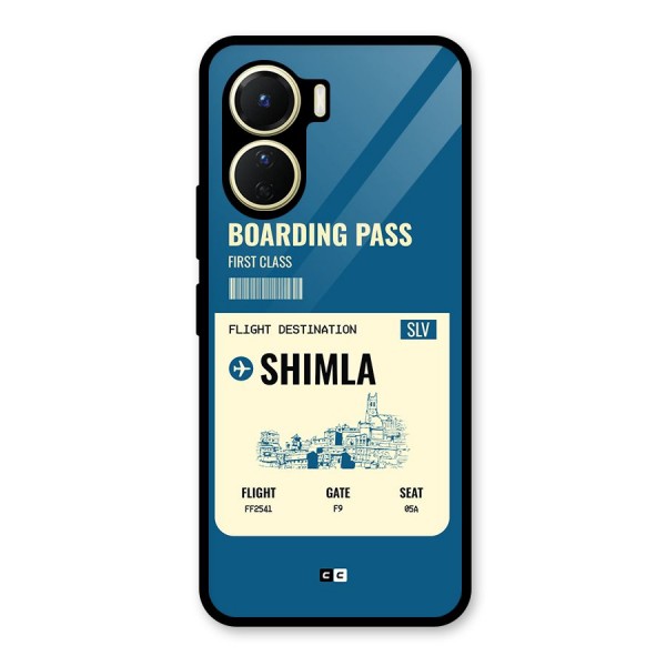 Shimla Boarding Pass Glass Back Case for Vivo Y16