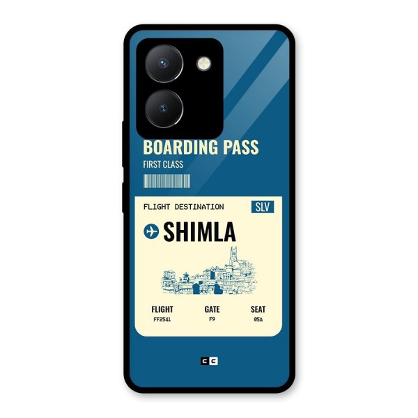 Shimla Boarding Pass Glass Back Case for Vivo Y36