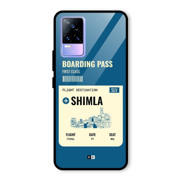 Shimla Boarding Pass Glass Back Case for Vivo Y73