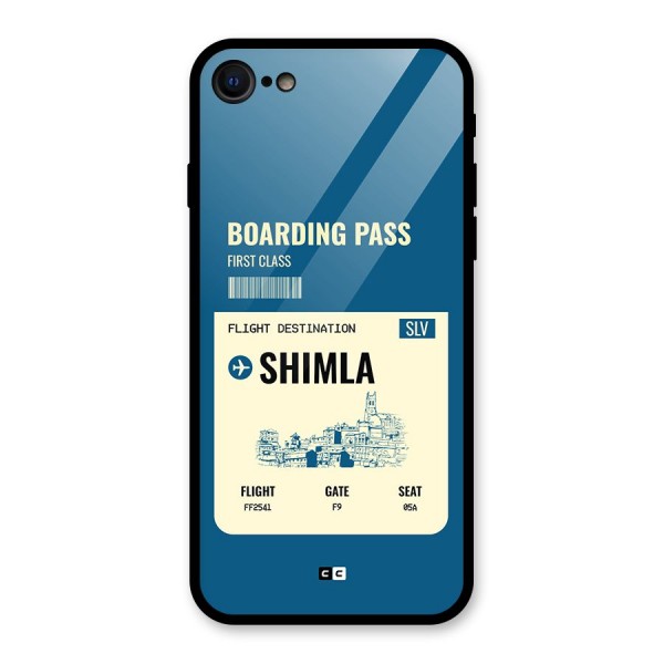 Shimla Boarding Pass Glass Back Case for iPhone 8