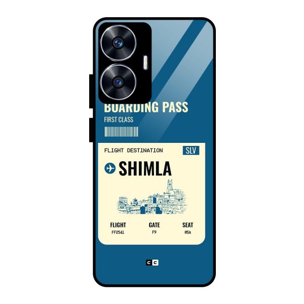 Shimla Boarding Pass Glass Back Case for realme C55