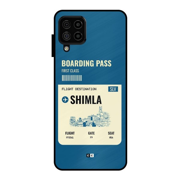 Shimla Boarding Pass Metal Back Case for Galaxy A22 4G