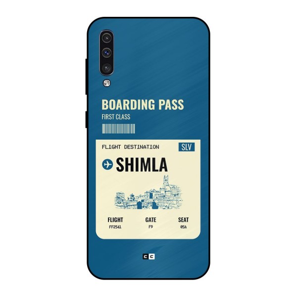 Shimla Boarding Pass Metal Back Case for Galaxy A50