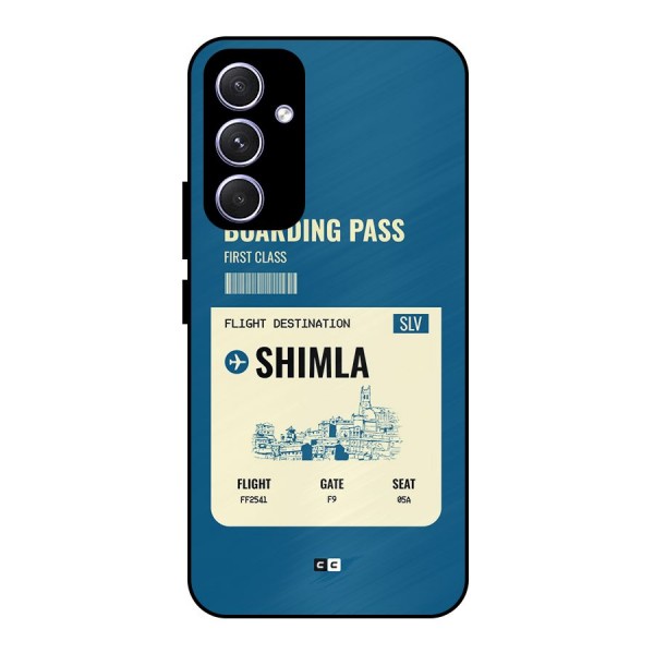 Shimla Boarding Pass Metal Back Case for Galaxy A54