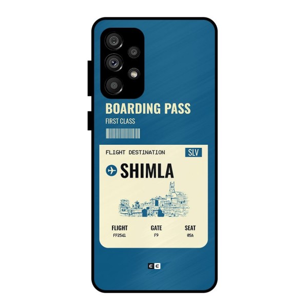 Shimla Boarding Pass Metal Back Case for Galaxy A73 5G