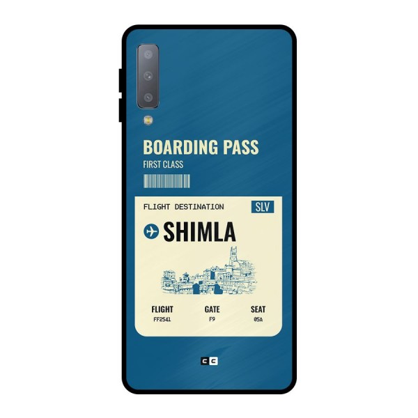 Shimla Boarding Pass Metal Back Case for Galaxy A7 (2018)