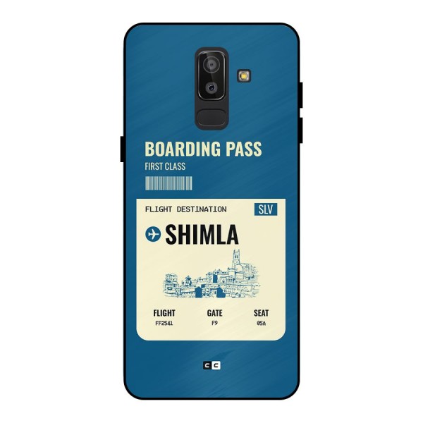 Shimla Boarding Pass Metal Back Case for Galaxy J8