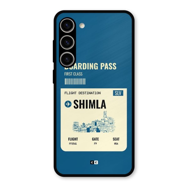 Shimla Boarding Pass Metal Back Case for Galaxy S23 Plus