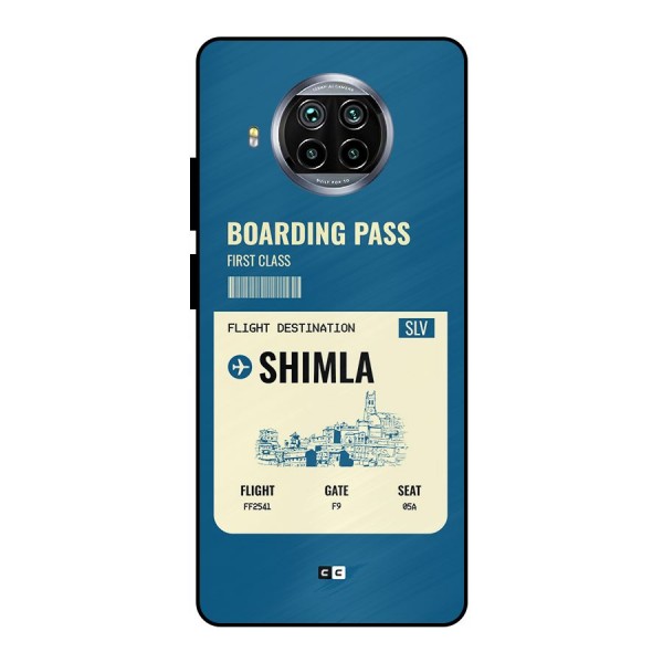 Shimla Boarding Pass Metal Back Case for Mi 10i