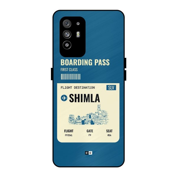 Shimla Boarding Pass Metal Back Case for Oppo F19 Pro Plus 5G