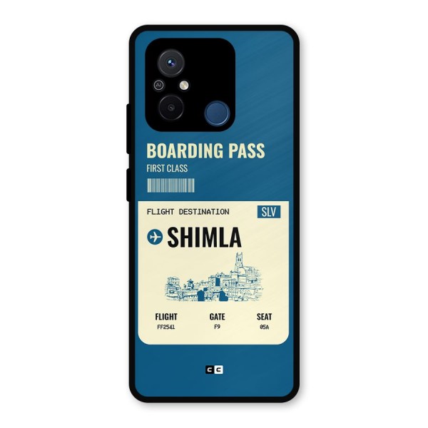 Shimla Boarding Pass Metal Back Case for Poco C55