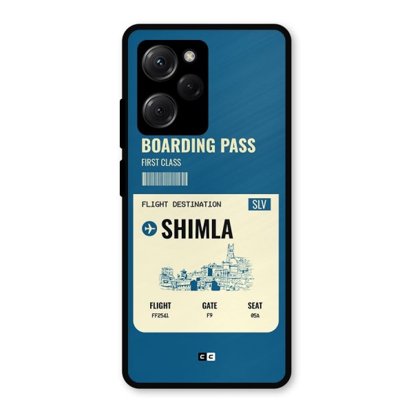 Shimla Boarding Pass Metal Back Case for Poco X5 Pro