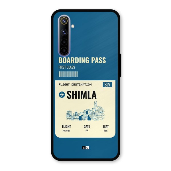 Shimla Boarding Pass Metal Back Case for Realme 6