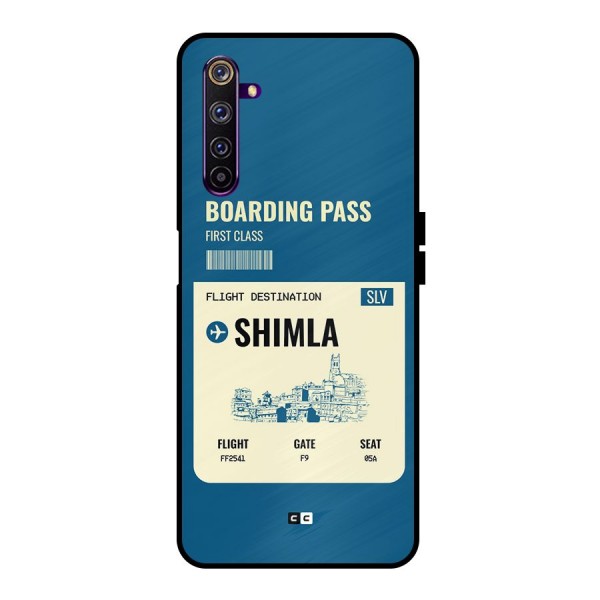 Shimla Boarding Pass Metal Back Case for Realme 6 Pro