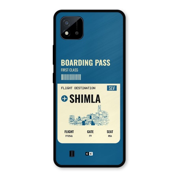 Shimla Boarding Pass Metal Back Case for Realme C11 2021