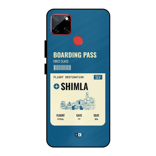 Shimla Boarding Pass Metal Back Case for Realme C12