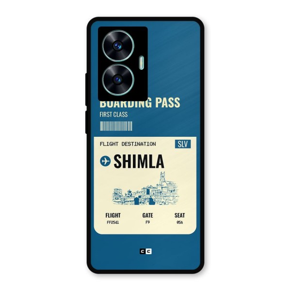 Shimla Boarding Pass Metal Back Case for Realme C55