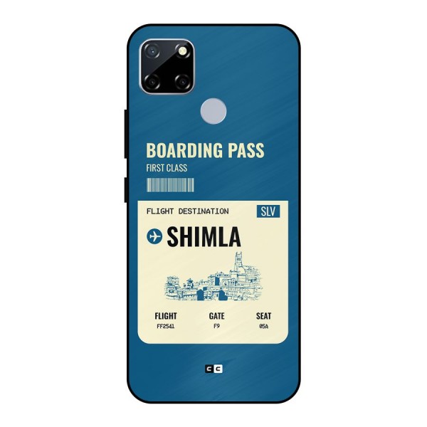 Shimla Boarding Pass Metal Back Case for Realme Narzo 20