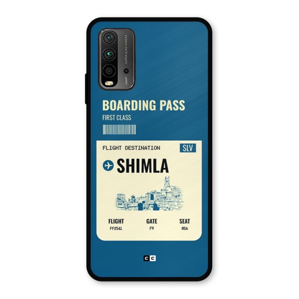 Shimla Boarding Pass Metal Back Case for Redmi 9 Power