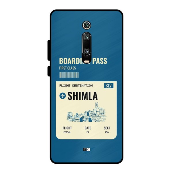 Shimla Boarding Pass Metal Back Case for Redmi K20 Pro