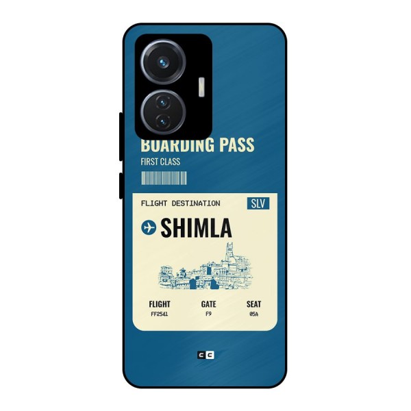 Shimla Boarding Pass Metal Back Case for Vivo T1 44W