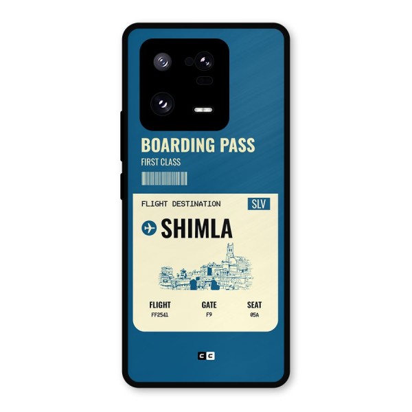 Shimla Boarding Pass Metal Back Case for Xiaomi 13 Pro