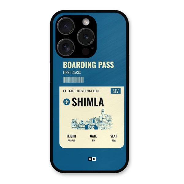 Shimla Boarding Pass Metal Back Case for iPhone 15 Pro