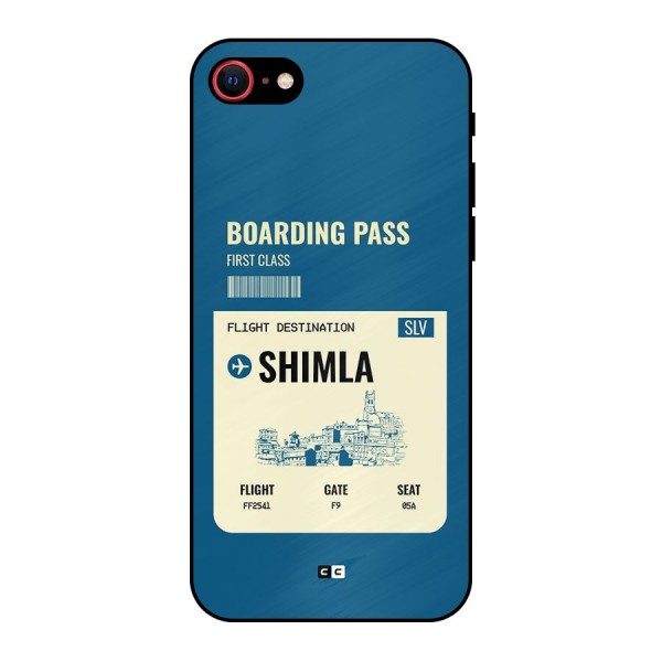 Shimla Boarding Pass Metal Back Case for iPhone 8