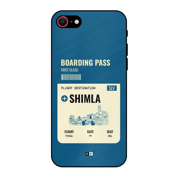 Shimla Boarding Pass Metal Back Case for iPhone SE 2020