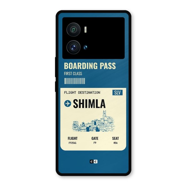 Shimla Boarding Pass Metal Back Case for iQOO 9 Pro