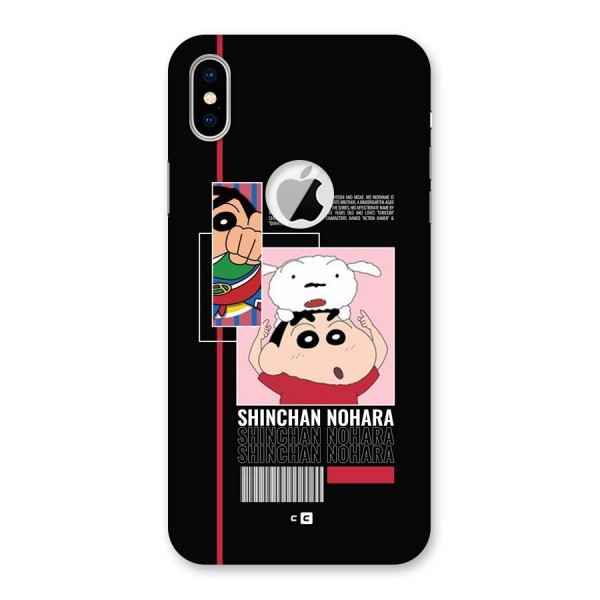 Shinchan Nohara Back Case for iPhone XS Logo Cut