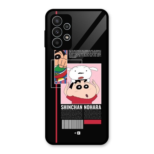 Shinchan Nohara Glass Back Case for Galaxy A23