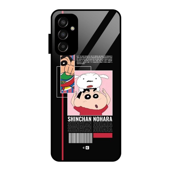 Shinchan Nohara Glass Back Case for Galaxy F13